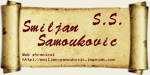 Smiljan Samouković vizit kartica